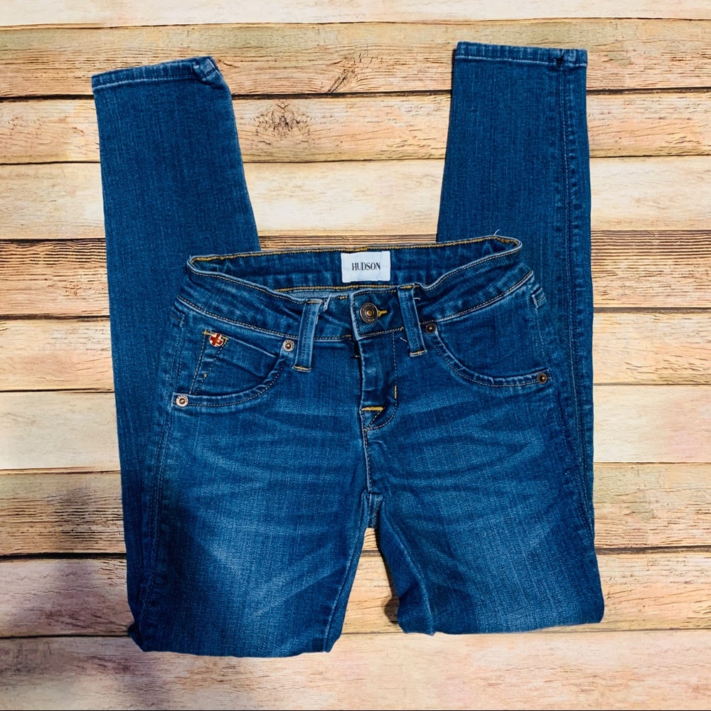 Hudson Youth Girls Flap Pocket Skinny Jeans Size 8
